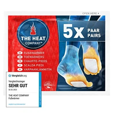 Abbildung von THE HEAT COMPANY Fußwärmer 15 Paar EXTRA WARM klebend Zehenwärmer 8 Stunden warme Füße sofort einsatzbereit luftaktiviert rein natürlich für alle Größen