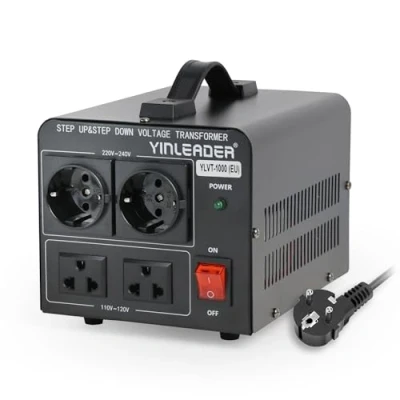 Abbildung von Yinleader 1000W 230V bis 110 Volt USA Spannungswandler Ringkern Transformator 1000VA In: 110V oder 220V / Out: und