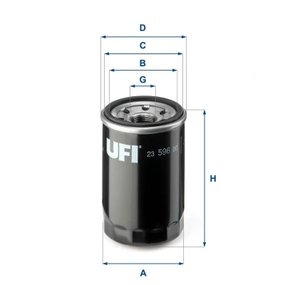 Abbildung von UFI 23.596.00 Ölfilter M 20 X 1,5 mit einem Rücklaufsperrventil Anschraubfilter ALFA ROMEO: Giulietta Hatchback