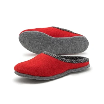 Abbildung von Pantoffelmann Walk Filzpantoffel Rot 42