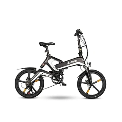 Abbildung von Jeep E Bikes Unisex Erwachsene FFR 7050 Bike, Schwarz, 20 inches