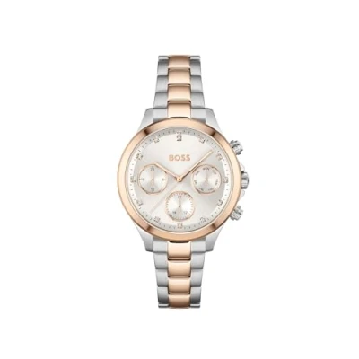 Abbildung von BOSS Multi Zifferblatt Quarz Uhr für Damen mit Zweifarbiges Edelstahlarmband 1502564