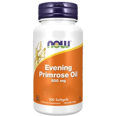 Abbildung von Now Foods, Evening Primrose Oil (Nachtkerzenöl), mit Gamma Linolensäure, 500mg, 100 Weichkapseln, Laborgeprüft, Sojafrei, Glutenfrei, ohne Gentechnik