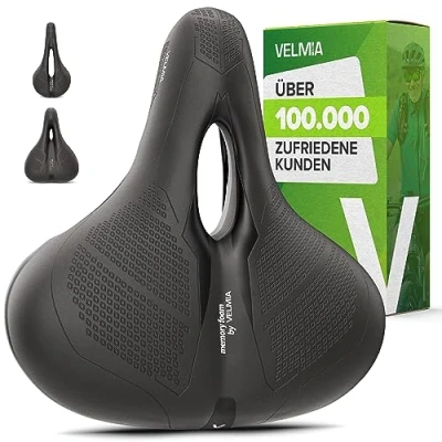 Abbildung von Velmia Fahrradsattel [Stadt] Bequemer Sattel für Männer und Frauen Konzept 3 Zonen wasserdichter Fahrradsitz mit ergonomischem Design