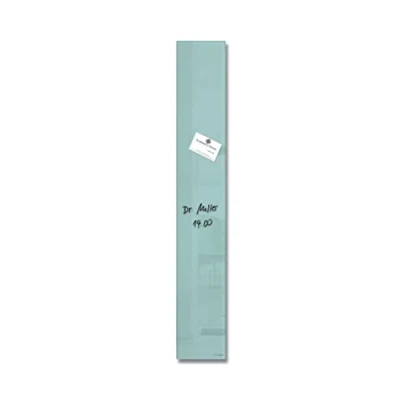 Abbildung von SIGEL GL123 kleine Premium Glas Magnettafel 12 x 78 cm aquamarin hochglänzend, SGS geprüft, einfache Montage, Magnetleiste Artverum