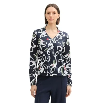 Abbildung von TOM Tailor Bluse, Damen, Größe: Medium, Painterly floral design