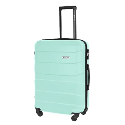 Abbildung von BARRENS Mittel Koffer Aufgabegepäck 66x46x26 cm 60 L Hochschlagfestes ABS Material Chiffrierschloss Reisekoffer 4x360 Rollen Hartschalenkoffer Airline kompatibel Minze
