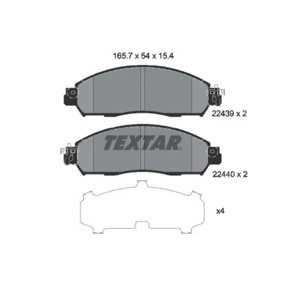 Abbildung von TEXTAR 2243903 Bremsbelagsatz mit akustischer Verschleißwarnung NISSAN: Leaf II, NV200 / Evalia Minibus, Box Body Estate