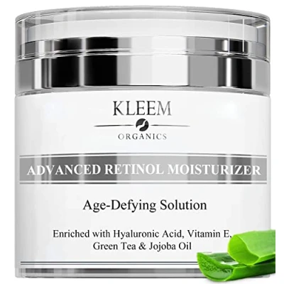 Abbildung von Bio Nacht Feuchtigkeitsspendende Gesichtscreme mit Hyaluronsäure und Retinol Anti Aging Creme Frauen Männer zur Reduzierung von Falten, dunklen Flecken, feinen Linien Sonnenschäden 50ml