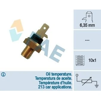 Abbildung von EPS 1.830.154 Öltemperatursensor M10x1 Made in Italy OE Equivalent VOLKSWAGEN: GOLF 3 Cabrio, 3, Corrado
