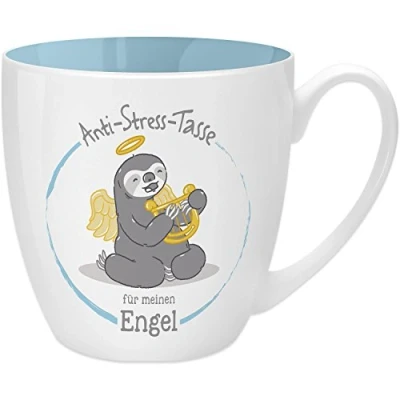 Abbildung von GRUSS &amp; CO Anti Stress Tasse Motiv &quot;Engel&quot; mit Spruch, 45 cl, New Bone China Geschenk Danke 45515
