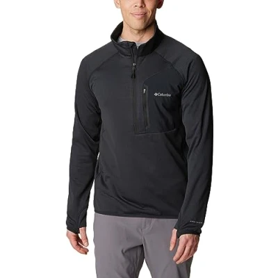 Abbildung von Columbia Triple Canyon Fleece Pullover mit halbhohem Reißverschluss für Herren, Schwarz