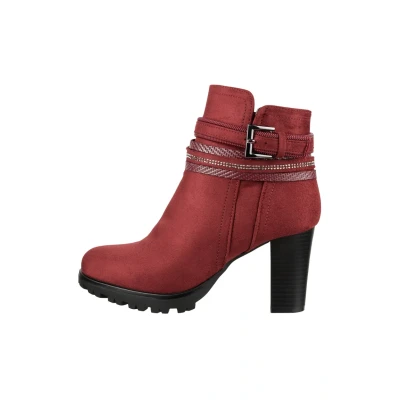Abbildung von Elara Damen Stiefelette Ankle Boots Chunkyrayan 2018 C292 1 Bordeaux 36