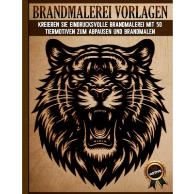 Abbildung von Brandmalerei Vorlagen: Kreative Pyrographie Schablonen zum Abpausen und Brandmalen mit Wildtieren