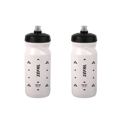 Abbildung von ZEFAL Pack Sense Soft 65 2 Trinkflaschen Fahrrad Rennrad Trinkflasche MTB Radflasche Sportflasche weich und geruchlos BPA frei Weiß, x 650 ml