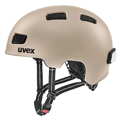 Abbildung von uvex City 4 leichter Helm für Damen und Herren inkl. LED Licht individuelle Größenanpassung soft gold matt 58 61 cm