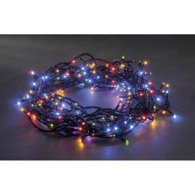 Abbildung von Konstsmide 3630 500 Micro LED Lichterkette / für Außen (IP44) 24V Außentrafo mit 8 Funktionen, Steuergerät und Memoryfunktion, 80 LEDs, Bunt