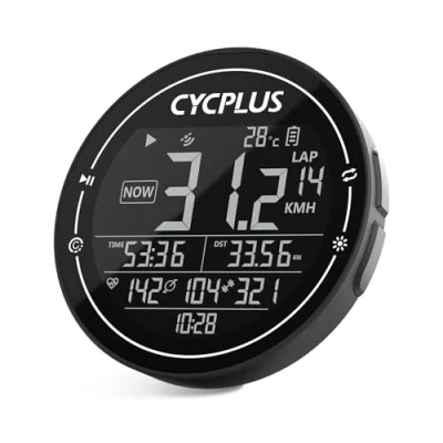Abbildung von CYCPLUS Fahrradcomputer GPS Fahrradtacho Kabellos, Wasserdicht IPX6 Fahrrad Computer ANT+ Drahtloser Radcomputer, Rennrad Bluetooth 5.0 und Kilometerzähler, kompatible mit Strava, Schwarz