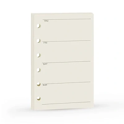Abbildung von A7 Planner Refill, Agenda Refill for Filofax,Undated, Monday Starts on Left, 6 Hole/100gsm, 45sheets/90pages,4.84 x 3.23&#039;&#039;, Harphia(A7 Weekly Plan)