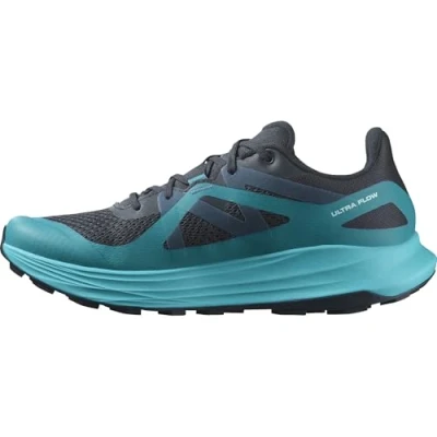 Abbildung von Salomon Ultra FLOW Laufschuh Trail, Herren, Größe: 46 2/3, Carbon/tahitian tide/deep dive Schuhe