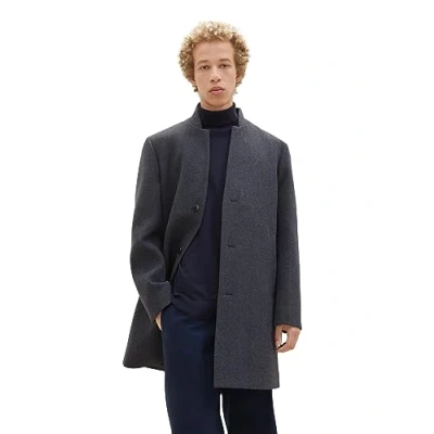 Abbildung von TOM Tailor Denim MIT Stehkragen Klassischer Mantel, Herren, Größe: XL, Blueish salt and pepper