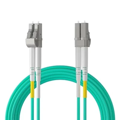Abbildung von 10Gtek LC zu OM3 Multimode Duplex 2 Meter, LWL Glasfaser Patchkabel Fibre Optic Patch Cable 50/125μm LSZH für SFP SFP+ Transceiver, Aque