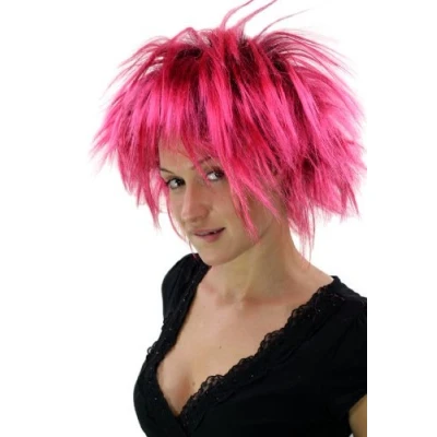Abbildung von WIG ME UP PW0078 P103PC41 Punkige 80er Faschingsperücke Schwarz Pink Perücke