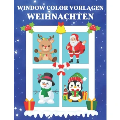 Abbildung von Window Color Vorlagen Weihnachten: Fensterbilder Winter &amp; Weihnachten für Kinder ab 5 und Erwachsene Weihnachtsmotive Mädchen Jungen Fensterdeko Motive (Window Vorlagen)