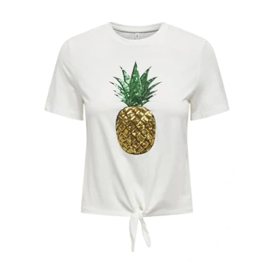Abbildung von ONLY Onlkita Fruit Tshirt print, Damen, Größe: XS, Cloud dancer