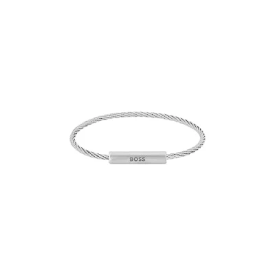 Abbildung von BOSS ALEK Armband silvercoloured, Herren, Größe: One Size, Silver coloured