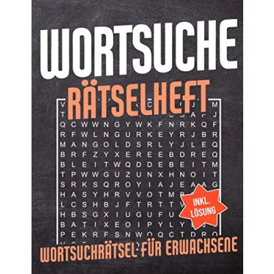 Abbildung von Wortsuche Rätselheft: Wortsuchrätsel für Erwachsene mit Lösung Buchstabenpuzzle Rätselbuch Erwachsene, Kinder und Senioren Wörtersuchrätsel Großdruck Geschenk Rentner