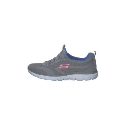 Abbildung von Skechers Damen Summits New Nature, Grauer Strick, neonrosa, violetter Rand, 40 EU