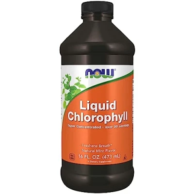 Abbildung von Now Foods, Liquid Chlorophyll, Minz Geschmack, 473ml veganes flüssiges Laborgeprüft, Glutenfrei, Sojafrei, Vegetarisch