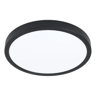 Abbildung von EGLO connect.z Smart Home LED Badezimmer Deckenleuchte Fueva 6 Z, ZigBee, App und Sprachsteuerung Alexa, warmweiß kaltweiß, RGB, dimmbare Bad Deckenlampe, schwarz, IP44, Ø 28 cm