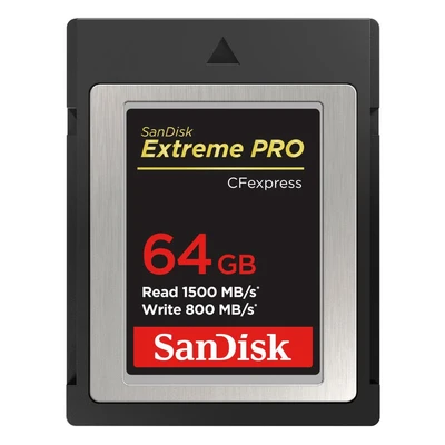 Abbildung von SanDisk Extreme Pro CFexpress Speicherkarte Typ B 64 GB (1.500 MB/s Lesen, 800 Schreiben, RescuePRO Deluxe, ruckelfreie RAW Videos, 4K, XQD Kompatibilität)