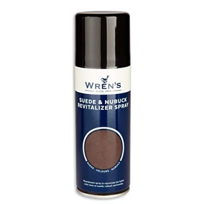Abbildung von Wren’s Restaurationsspray für Wildleder &amp; Veloursleder, Pflegespray Schuhe Stiefel aus und Nubuk zum Auffrischen Verblasster Farben, 200 ml (118 Schwarz)