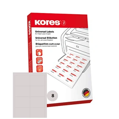 Abbildung von Kores Universal Etiketten, 105 x 74 mm, 100 Blatt, weiß, L10574