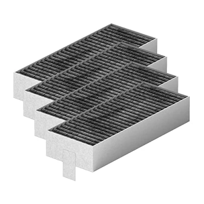 Abbildung von AllSpares CleanAir Umluftersatzfilter (4 St.) für Dunstabzugshauben geeignet Bosch 17004811 / HEZ9VRUD0, Siemens 17004796 HZ9VRCR0, Neff 17004806 Z821VR0 &amp; Gaggenau CA282111 (192x75x35mm)