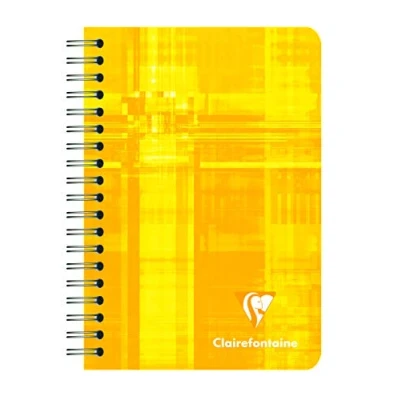 Abbildung von Clairefontaine 8502C Packung mit 5 Notizbücher Spiralbindung, 9 x 14 cm, kariert, 90 g, Blatt, farbig sortiert, 1 Pack