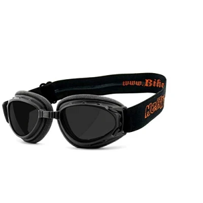 Abbildung von HELLY® No.1 Bikereyes® Motorradbrille, Bikerbrille winddicht, gepolstert, beschlagfrei, HLT® Sicherheitsglas nach DIN EN 166 TOP Tragegefühl Motorradbrille: 1331c a (smoke/black)