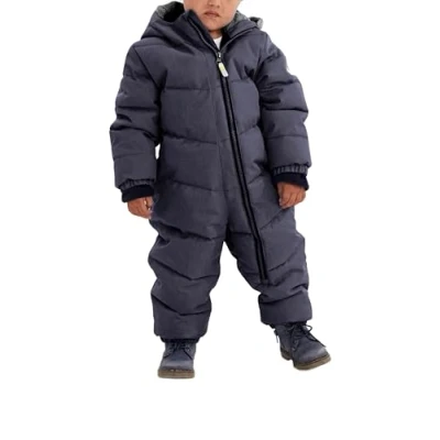 Abbildung von Killtec Skioverall Kinder Twinkly MNS ONPC B Overall in Daunenoptik Schneeanzug mit Kapuze Winteranzug flauschigem Innenfutter, dunkelnavy, 110/116