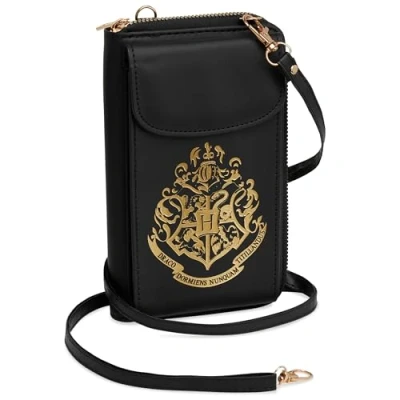 Abbildung von Harry Potter Handytasche zum Umhängen, Umhängetasche mit Kartenfächern &amp; Verstellbarem Schultergurt
