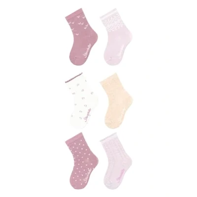 Abbildung von Sterntaler Mädchen Socken 6er Pack Herzen, Blasslila, 18 EU