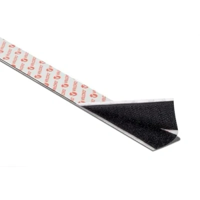 Abbildung von Velcro® Selbstklebendes PS18 Klettband für PVC Vinyl und Kunststoff, schwarz, 20mm breit, 1m