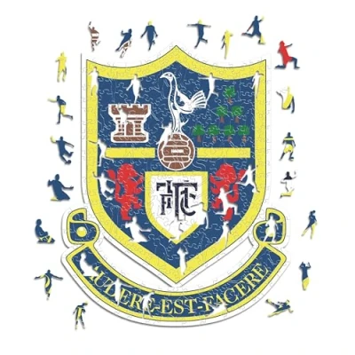 Abbildung von Iconic Puzzles, Tottenham Crest, 100% ökologisch nachhaltiges Holzpuzzle mit offizieller Lizenz, Größe L, 500 Teile