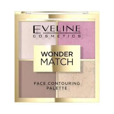 Abbildung von Eveline Cosmetics Wonder Match Multifunktionale Vegane Gesichtspalette Mit Bronzer, Rouge, Highlighter &amp; Fixierpuder Schokoladenduft