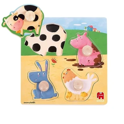 Abbildung von Goula D53069 Holzpuzzle Bauernhoftiere