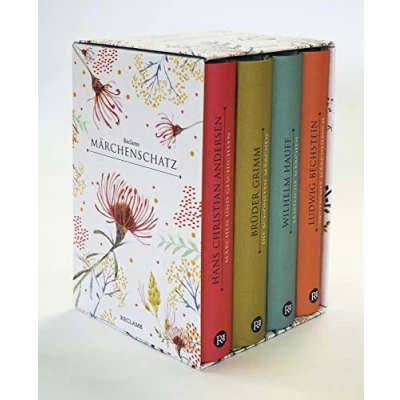 Abbildung von Reclams Märchenschatz: Vier Bände im Schuber: Hans Christian Andersen: Märchen und Geschichten Ludwig Bechstein: Deutsches Märchenbuch Brüder ... Auswahl Wilhelm Hauff: Sämtliche