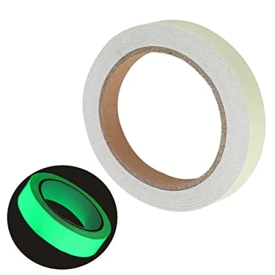 Abbildung von QitinDasen Premium 10m X 1.5cm Grünes Fluoreszierendes Klebeband, Leuchtendes Phosphor Nachleuchtend Markierungsband, Selbstklebend Warnklebeband, Glow in The Dark