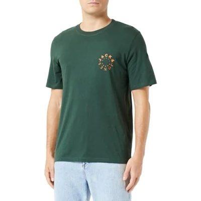 Abbildung von JACK &amp; JONES Herren Jjwarrior Tee Crew Neck T Shirt, Mountain View/Print:small, S EU